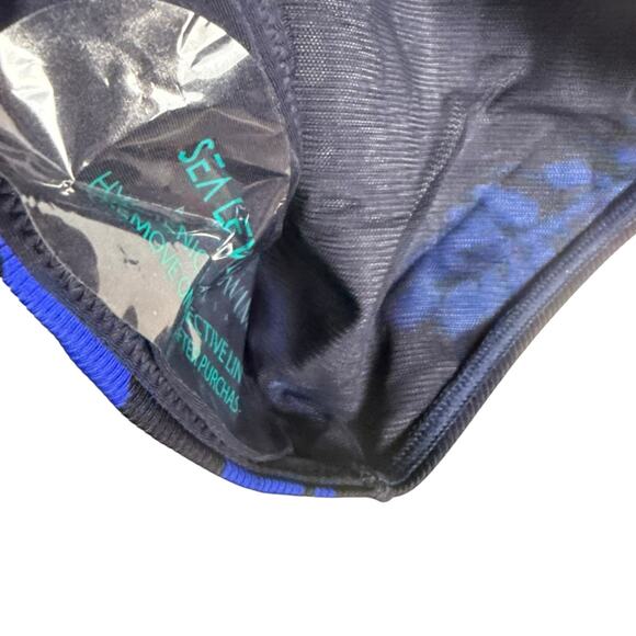 Sea Level Tradewind Twist Front Bandeau One Piece Swimsuit Night Sky Size 8 - Picture 8 of 13